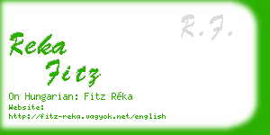reka fitz business card